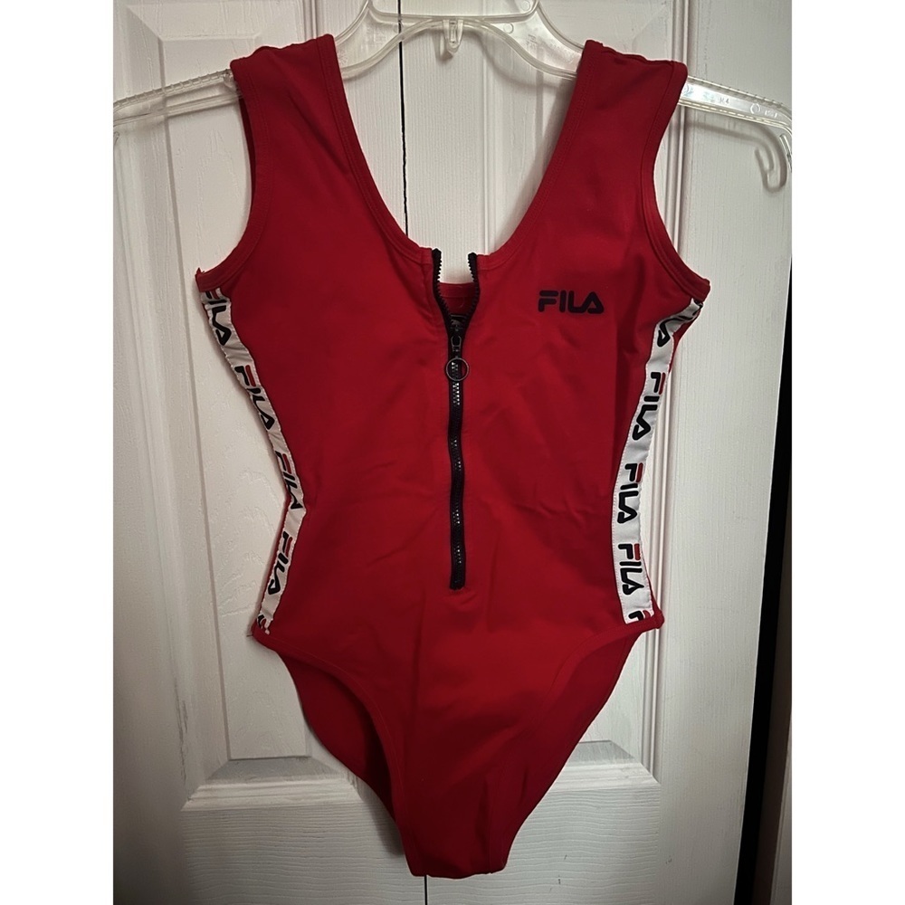 Red Fila Alicia Bodysuit - Picture 4 of 5